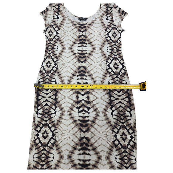 Dorothy Perkins Wom 14 Short Sleeve Brown Tie Dye Dress Spring Summer Comfort - Picture 5 of 9